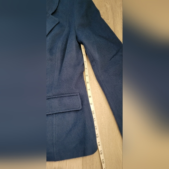 Peruvian Connection Baby Alpaca & Wool Blend Navy Blue & Purple Blazer, Women 4 - Picture 6 of 16